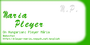 maria pleyer business card